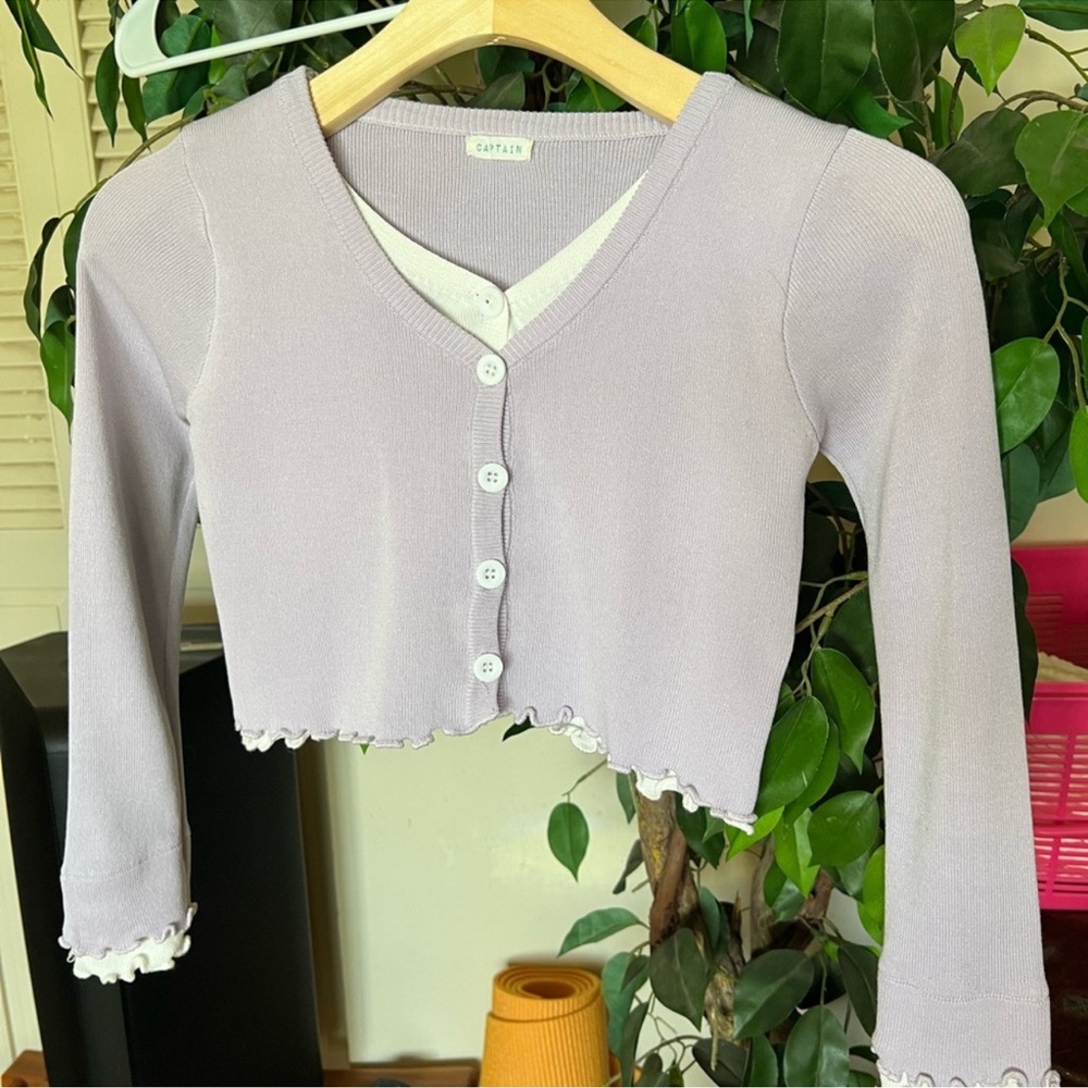 Women's Lavender Cardigan Top